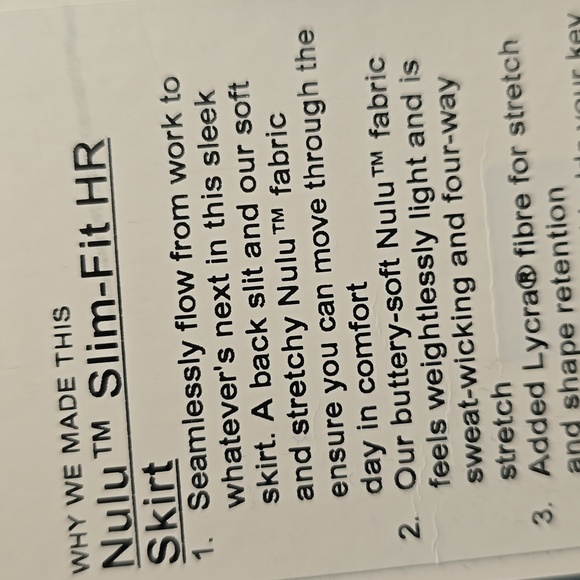 NWT Lululemon Nulu Slim-Fit High-Rise Skirt Oasis Blue Lightweight Lycra - Picture 6 of 8